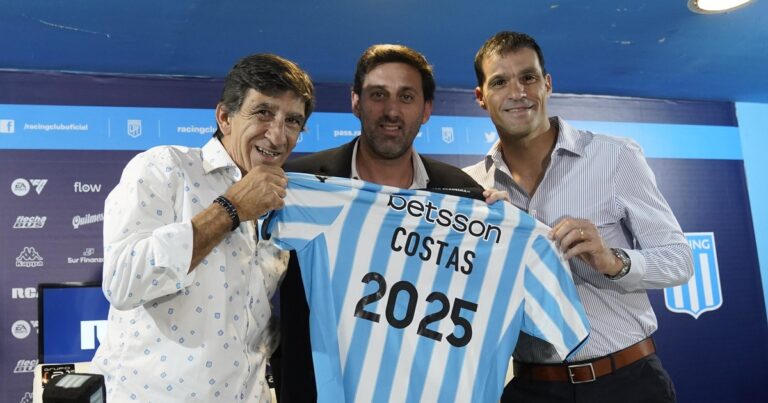 Costas renovó con Racing: «No nos podemos conformar con la Sudamericana, vamos por todo»