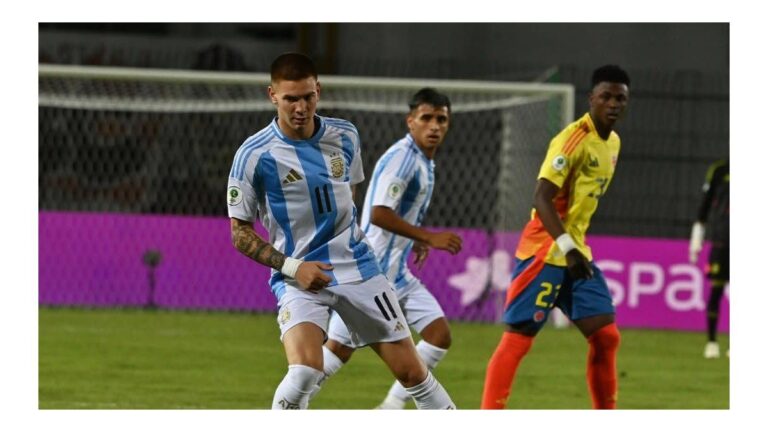 Tras golear a Brasil, Argentina empató con Colombia en el Sudamericano sub 20