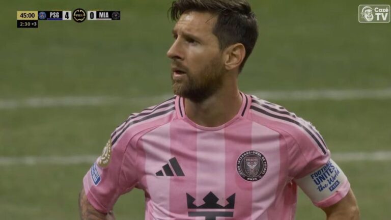 La reacción de Messi al 4-0 del PSG a Inter Miami: mucha bronca y una imagen que lo dice todo