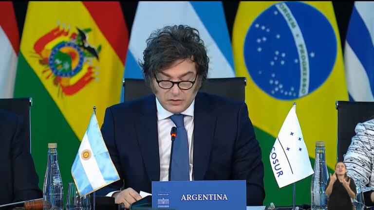 Milei pidió mayor apertura comercial del Mercosur