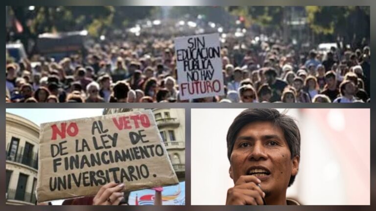 Vilca llamó a rechazar en las calles los vetos a la Universidad y al Garrahan