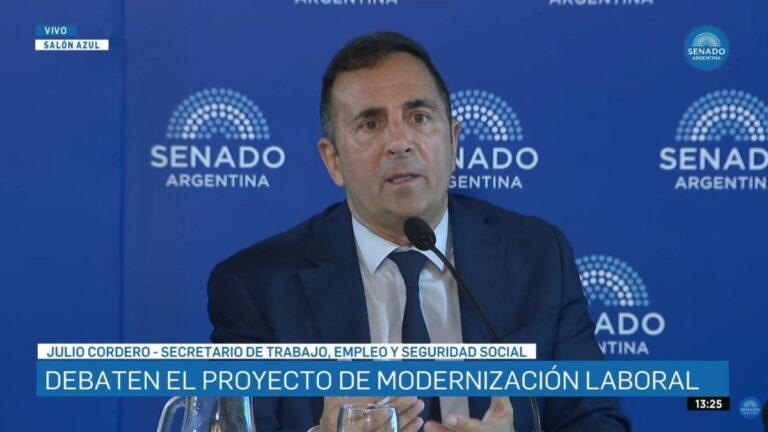 Senado: Julio Cordero defiende el proyecto de reforma laboral del Gobierno en el inicio del debate en comisión