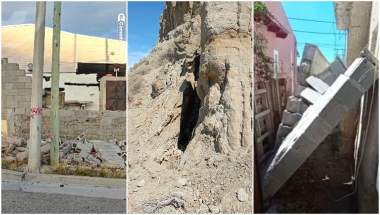 Un hombre grabó grietas y hundimientos en el Cerro Hermitte: Todo eso está afectando a las casas