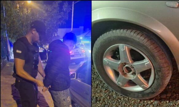 Detuvieron a dos hombres por el robo de tapas de ruedas en el barrio Arturo Illia de Trelew