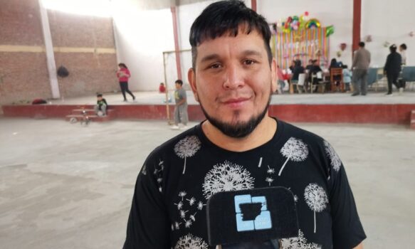 Merino visitó el gimnasio recuperado en barrio Primera Junta