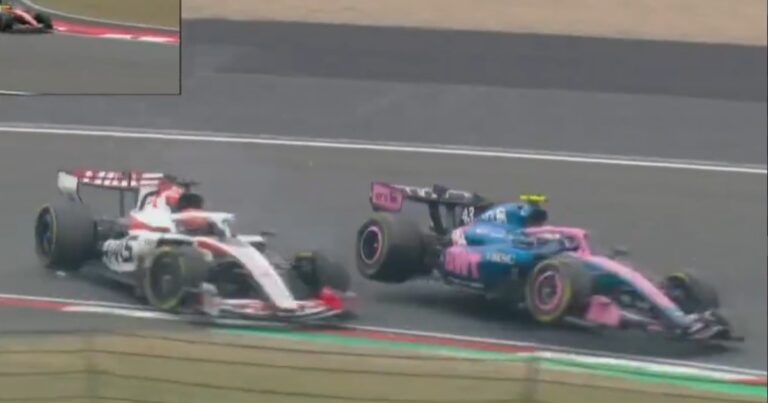 Video: Ocon chocó a Colapinto en China