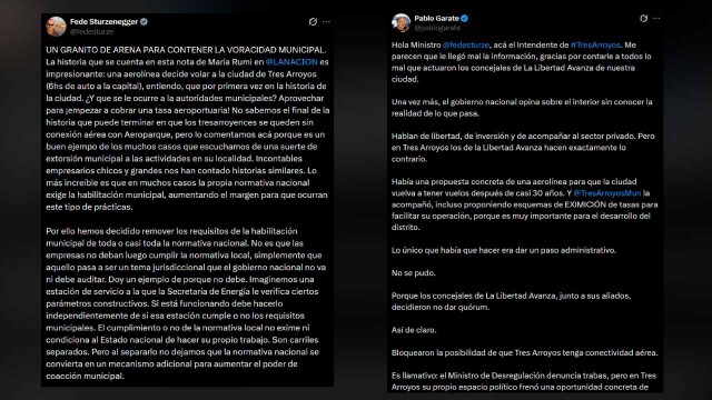 Intendente bonaerense, picante contra Sturzenegger: «Parece que llegó mal la información»