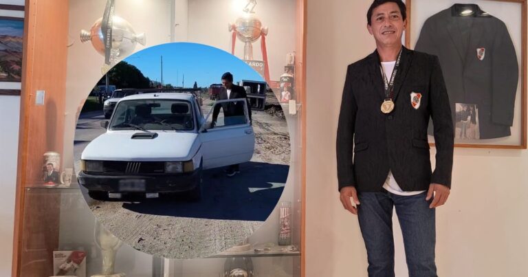 Es mecánico y buscó un 147 por todo Río Cuarto para recibir a Coudet, con un saco firmado por Gallardo!