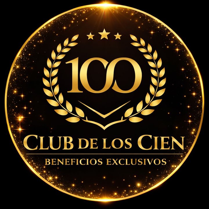 Logotipo de El Club de los Cien de Invictia en Rada Tilly, Chubut.