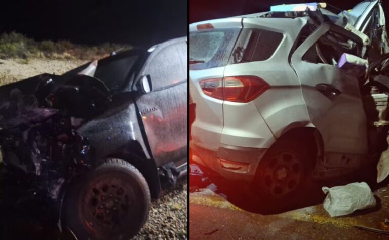 Ilustración simbólica de una ruta con un lazo blanco, representando el accidente en la Ruta 3, provincia de Chubut.