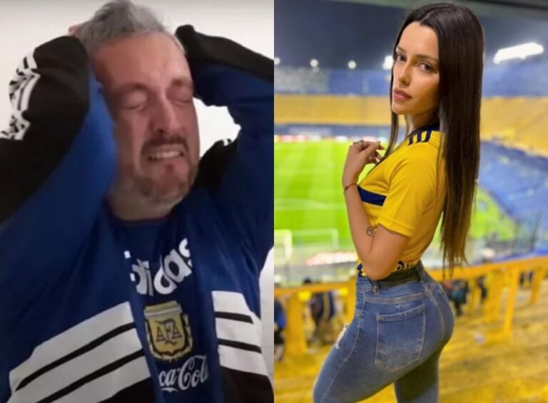 Pablo Carrozza, periodista deportivo, en una transmisión.