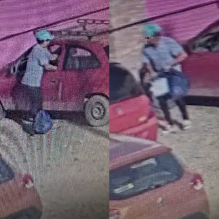 Cámaras de seguridad registran a sospechoso en robo de cargador de batería en Kilómetro 8