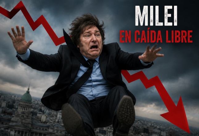 Gráfico de encuesta con barras de aprobación y desaprobación del Gobierno nacional