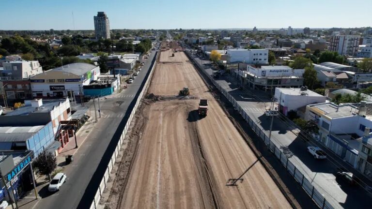 Vista de obras en la Avenida Mosconi de Neuquén