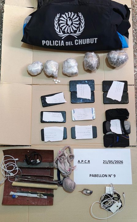 Imagen ilustrativa de una requisa policial en una celda de la Alcaidía de Comodoro Rivadavia