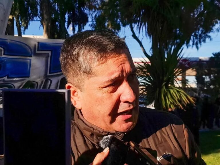 Trabajadores de la construcción en obra en Comodoro Rivadavia, Chubut