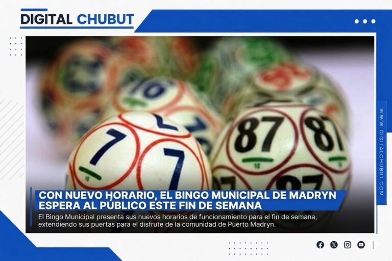 Fachada del Bingo Municipal de Puerto Madryn en Belgrano 585