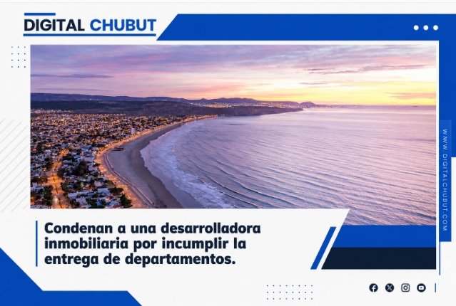 Excavaciones y cimientos abandonados de un proyecto inmobiliario en Rada Tilly