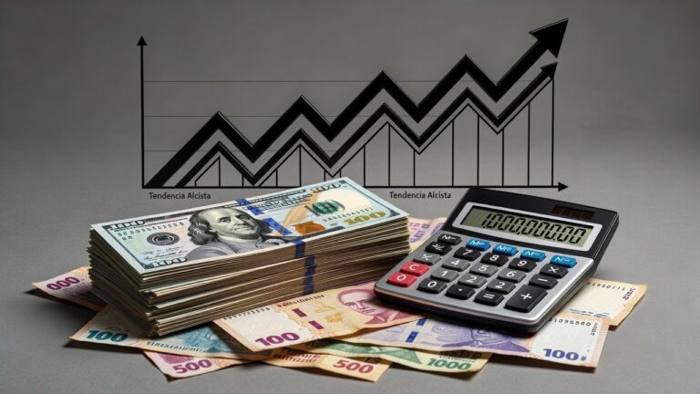 Gráfico de evolución del dólar oficial en Argentina durante el primer semestre de 2026