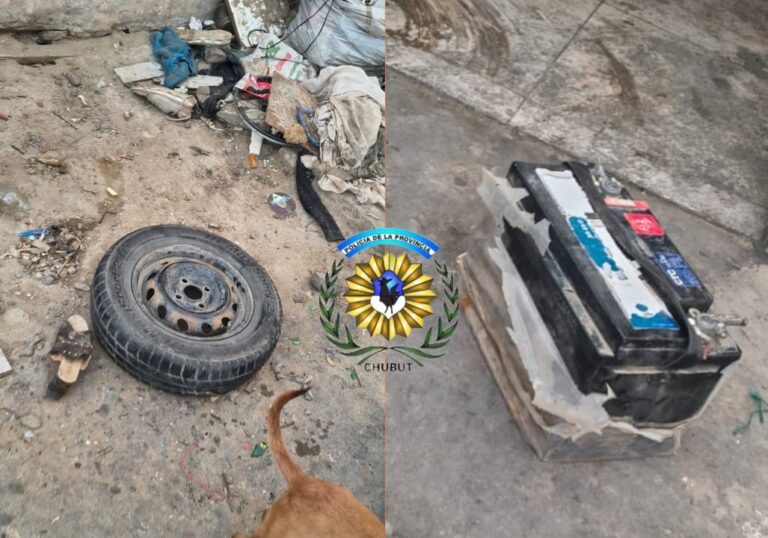Patrullero policial en la calle Código 649 de Comodoro Rivadavia