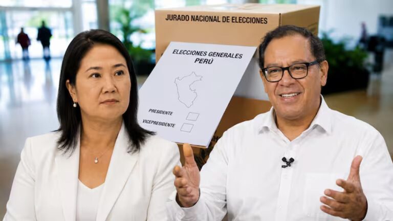 Keiko Fujimori y Roberto Sánchez en la segunda vuelta electoral de Perú