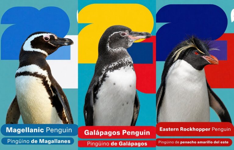 Pingüino de Magallanes en la costa patagónica