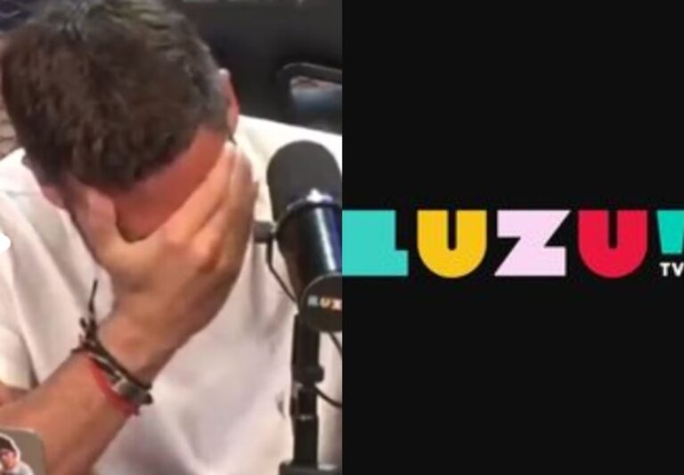 Logo de Luzu TV con fondo oscuro