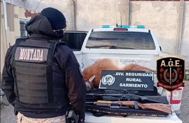 Procedimiento policial en Sarmiento por caza furtiva de guanaco