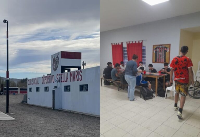 Niños en el merendero del Club Stella Maris de Comodoro Rivadavia