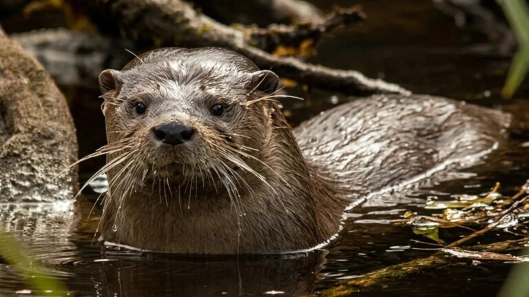 Guardaparques realizan monitoreo de huillín en el río Limay