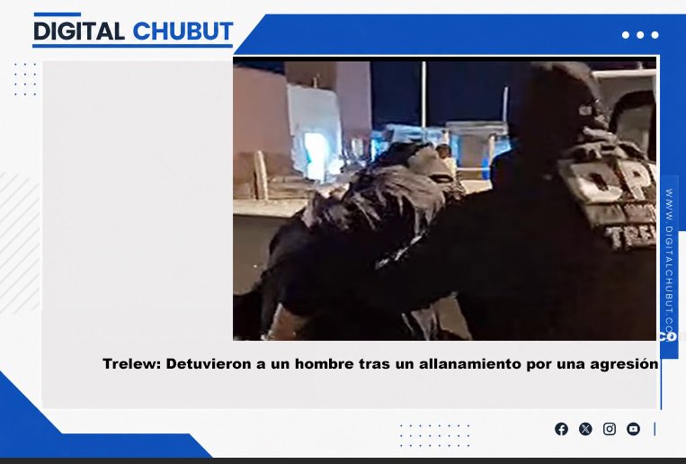 Policía en allanamiento en Trelew por agresión con arma blanca