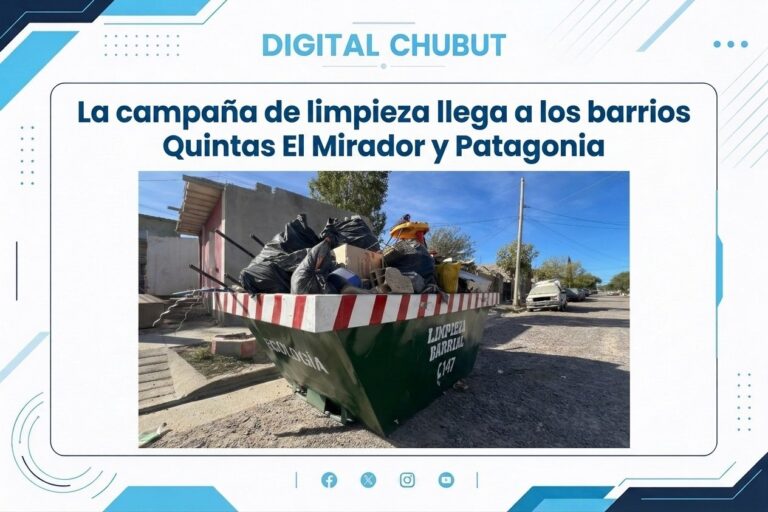 Contenedores para la campaña de limpieza en barrios de Puerto Madryn