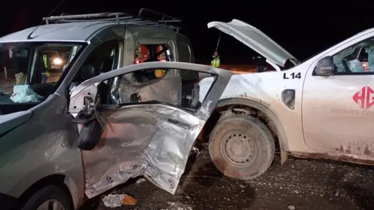 Vehículos colisionados en la Ruta Provincial 67