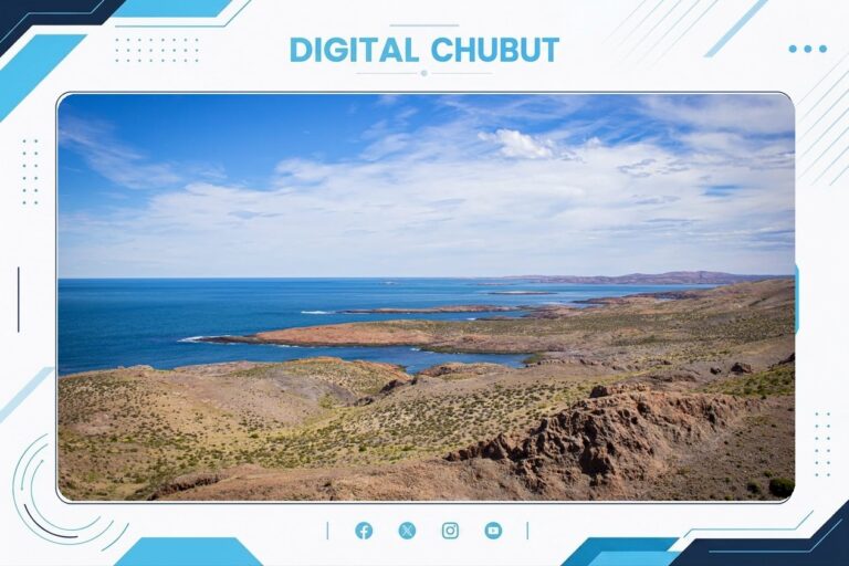 Vista del Área Natural Protegida Cabo Dos Bahías en Chubut