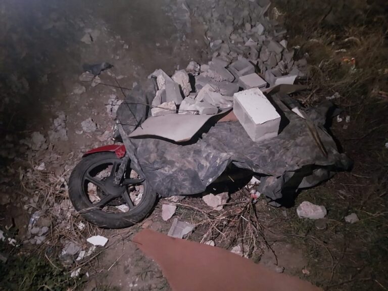 Moto recuperada en estación de servicio de kilómetro 8