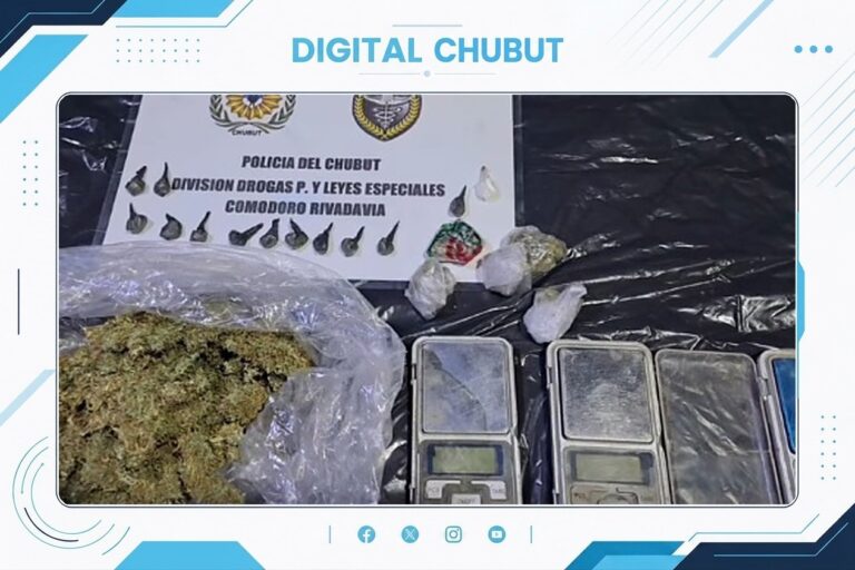 Operativo policial de desarticulación de punto de venta de drogas en barrio Standard Norte, Comodoro Rivadavia