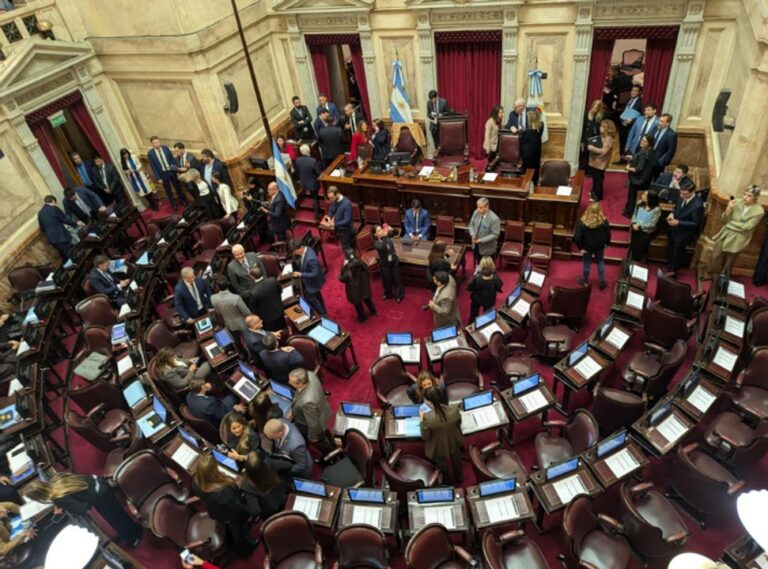 Senadores en el recinto del Congreso de la Nación