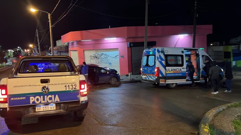 Lugar del accidente en Avenida Rivadavia e Islas Malvinas, Comodoro Rivadavia