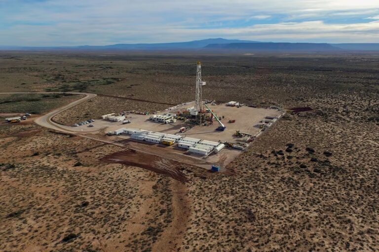 Gráfico de producción de gas en Vaca Muerta