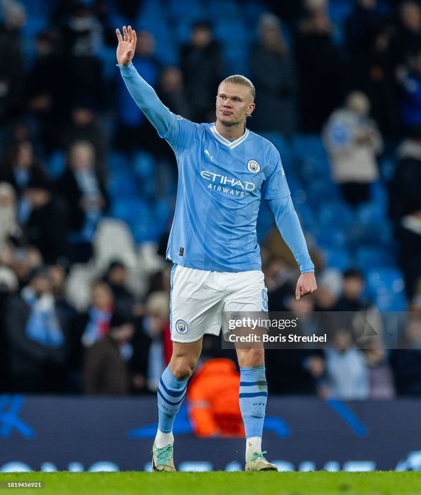 Erling Haaland durante un partido de fútbol