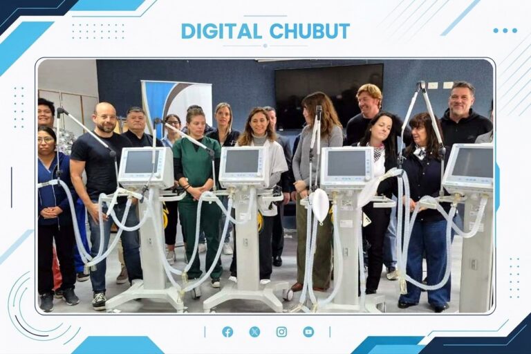 Respiradores instalados en el Hospital Zonal Andrés Isola de Puerto Madryn