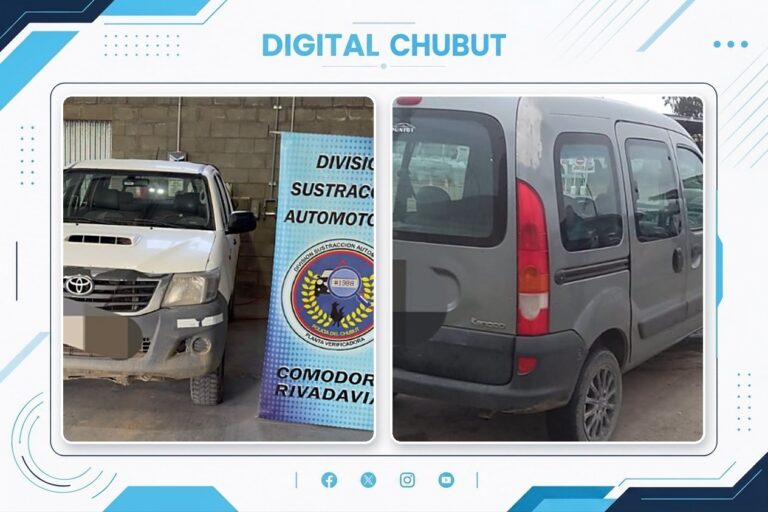 Vehículo secuestrado por la Policía del Chubut en operativo de identificación vehicular