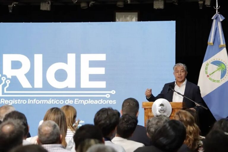 Captura de pantalla del sitio web del Ministerio de Trabajo de Neuquén con información sobre el RIdE