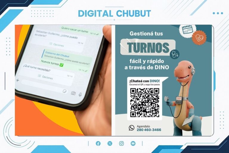 Asistente virtual DINO para turnos médicos en Chubut