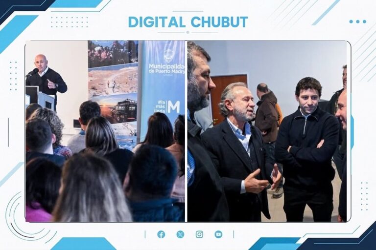 Intendente Gustavo Sastre durante la presentación del Plan Estratégico de Desarrollo Turístico Sostenible en Puerto Madryn