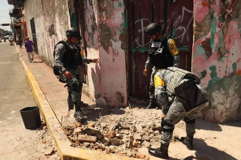 Mapa del epicentro del sismo de magnitud 7,4 en el sur de México