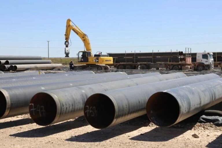 Mapa del oleoducto Vaca Muerta Oil Sur desde Allen hasta Punta Colorada