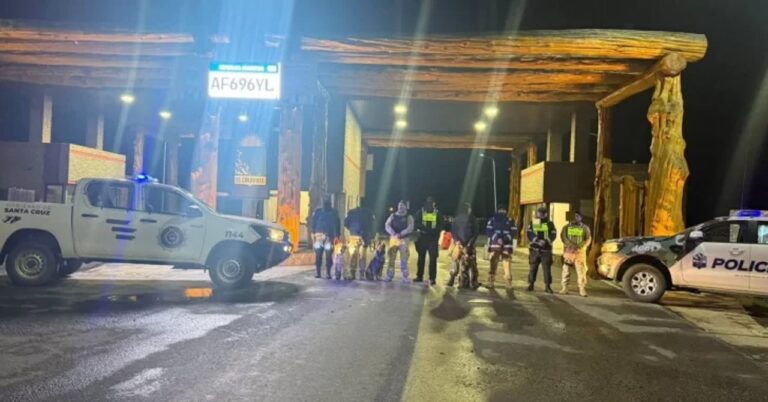 Control de rutina policial en Santa Cruz