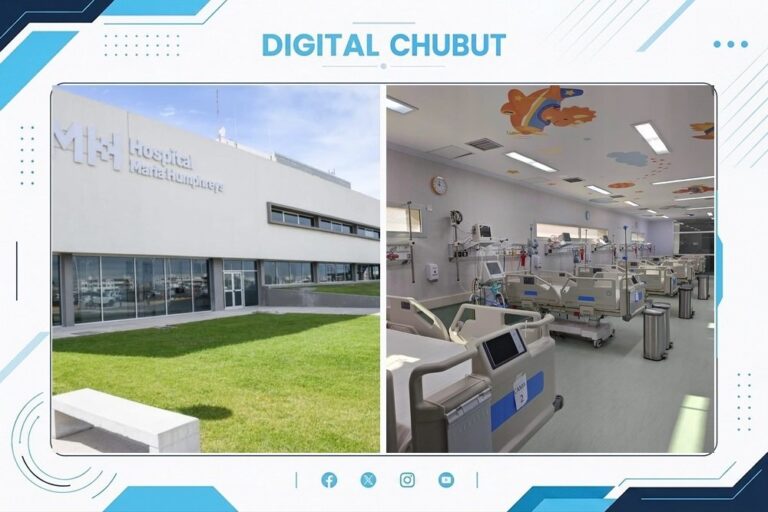 Bebé prematuro en incubadora en el Hospital María Humphreys de Trelew