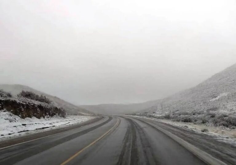 Mapa de alerta amarilla por nevadas y lluvias en Chubut